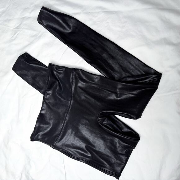 Spanx Black Faux Leather High Rise Leggings - Picture 11 of 12